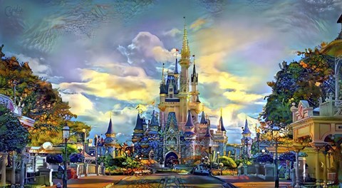 Framed Orlando Florida United States Walt Disney World Castle Print