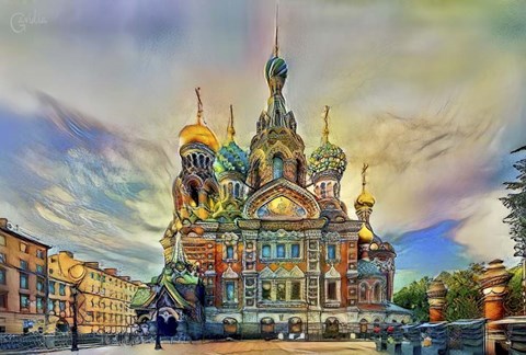 Framed Saint Petersburg Russia Church of the Savior on Spilled Blood Ver2 Print