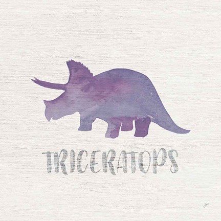 Framed Triceratops Sq Print