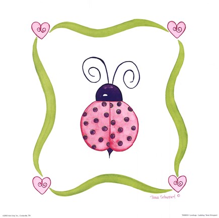 Framed Lovebugs - Ladybug Print