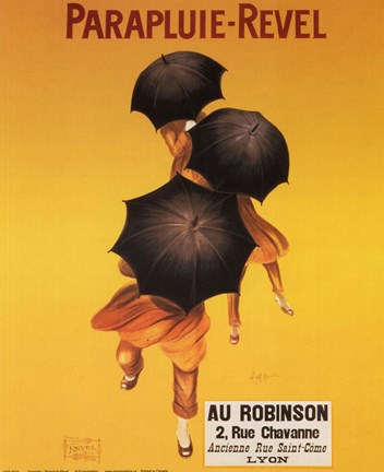Framed Parapluie-Revel Au Robinson Print