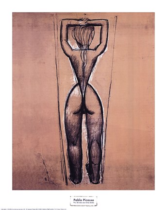 Framed Back of Nude Woman Print