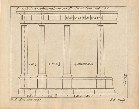 Framed Architectural Drawings V Print