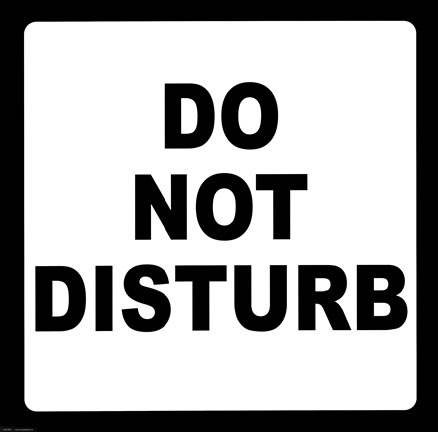 Framed Sign - Do Not Disturb Print