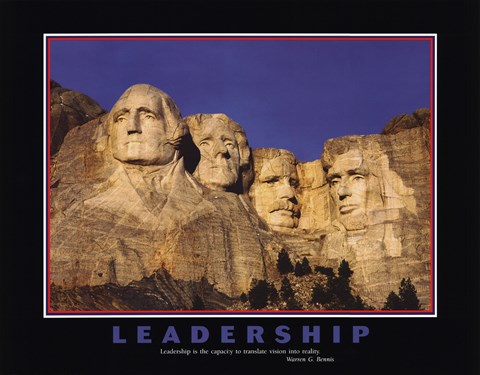Framed Leadership (Mt.Rushmore) Print