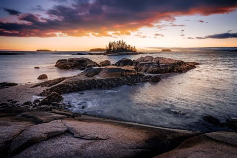 Framed Deer Isle Sunset Print