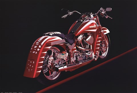Framed Motorcycle - 1995 Print