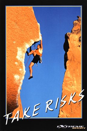 Framed Take Risks - Extreme Sport Print