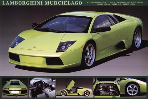 Framed Lamborghini Murcielago Print