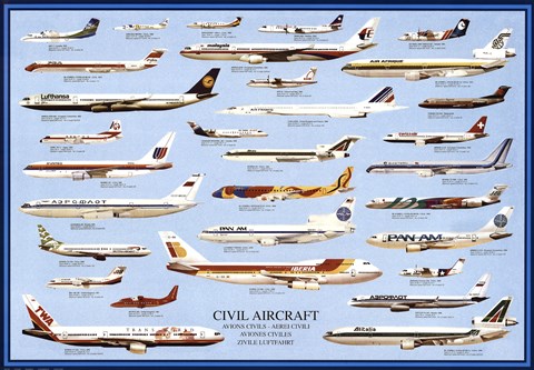 Framed Civil Aircraft Print