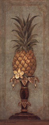 Framed Pineapple and Pearls II Print