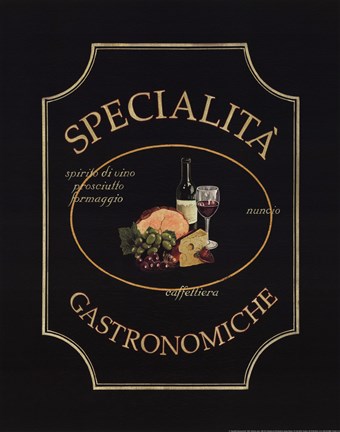 Framed Specialita Gastronomiche Print