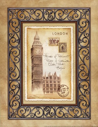 Framed London Postcard Print