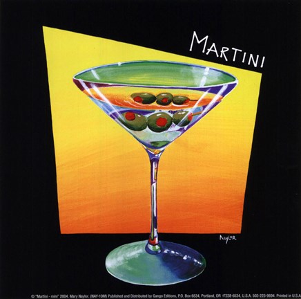 Framed Martini Print