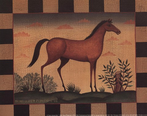 Framed Farm Horse Print