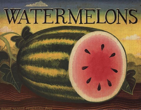 Framed Watermelons Print