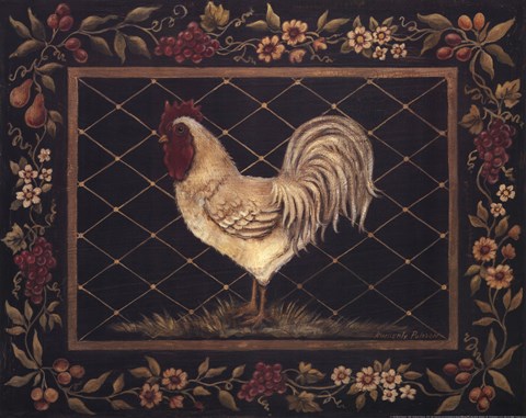 Framed Old World Rooster Print