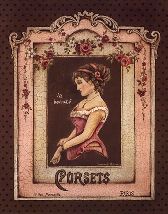 Framed Corsets II Print