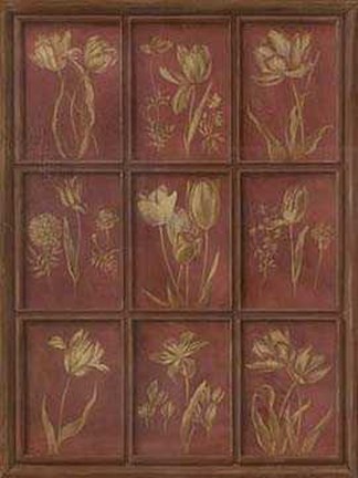 Framed Botany You Draw Into Squares Garnet 1 Print