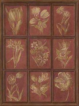 Framed Botany You Draw Into Squares Garnet 2 Print