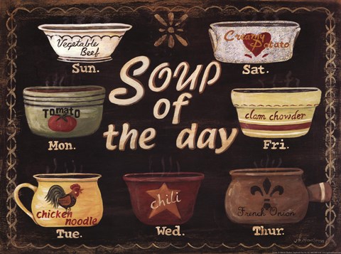 Framed Soup of the Day Print