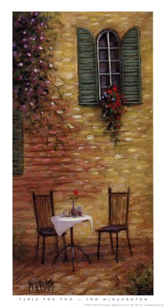 Framed Table for Two Print