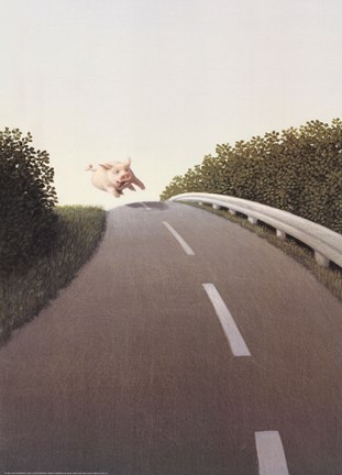 Framed Highway Pig Print
