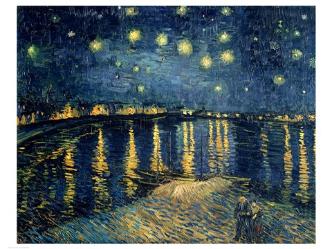 Framed Starry Night over the Rhone, c.1888 Print