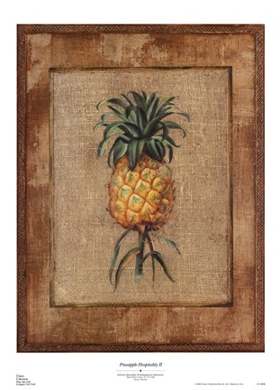 Framed Pineapple Hospitality II Print