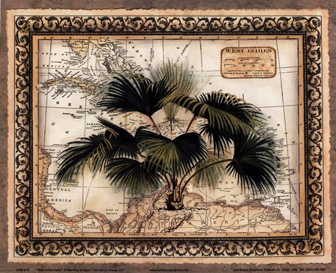 Framed West Indies Palm Print