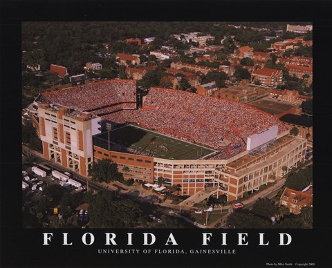 Framed Florida Field-U of Florida Print