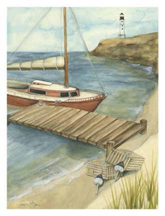 Framed Sunday Sail II (PT) Print