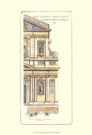 Framed Classical Faade IV Print