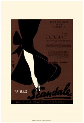 Framed Le Scandale Print