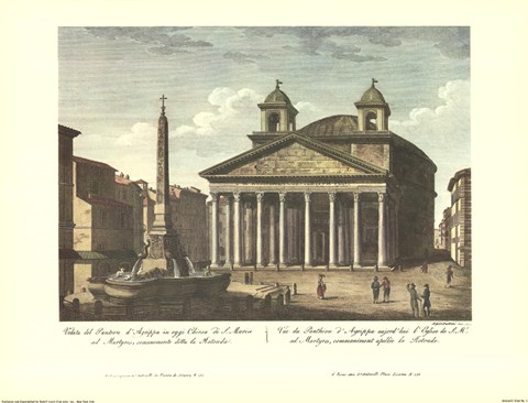 Framed View of the Pantheon Print