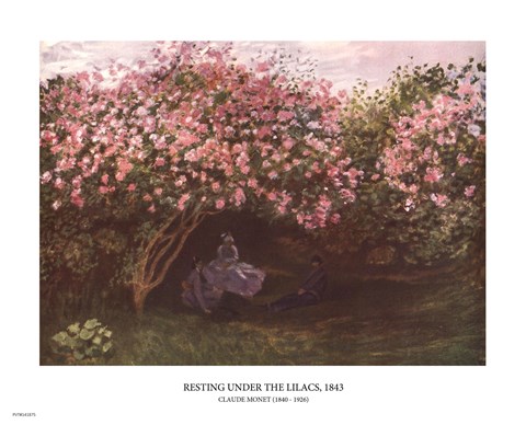 Framed Resting under the Lilacs Print