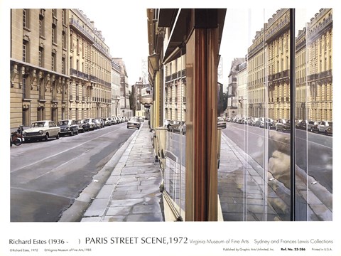 Framed Paris Street Scene Print