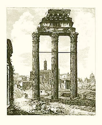 Framed Views Of Rome B&amp;W Print