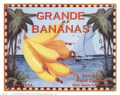 Framed Grande Bananas Print