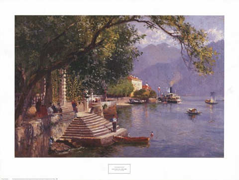 Framed Villa Carlotta, Lake Como Print