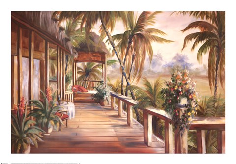 Framed Tropical Retreat II Print