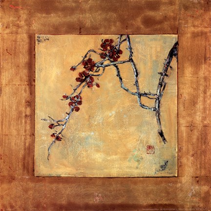 Framed Chinese Blossoms II Print