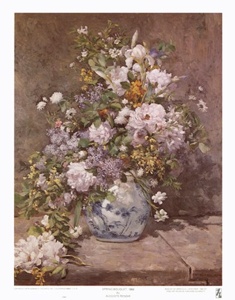 Framed Spring Bouquet, 1866 Print