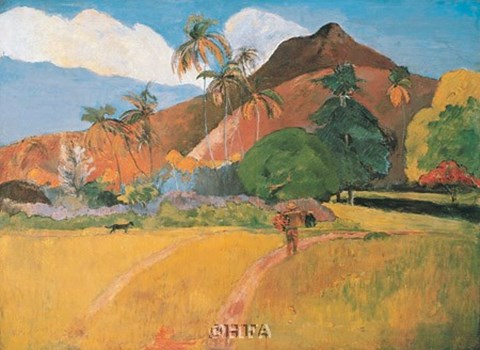 Framed Tahitian Landscape, 1891 Print