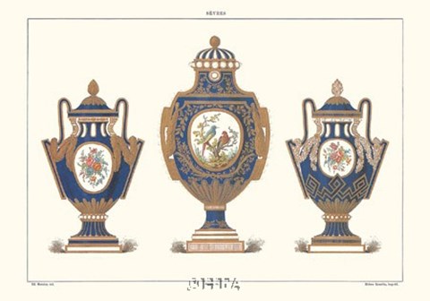 Framed Porcelain Vases Print