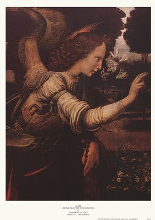 Framed Angel (Detail from The Annunciation) Print