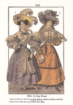 Framed Millinery Modes - vintage dresses Print