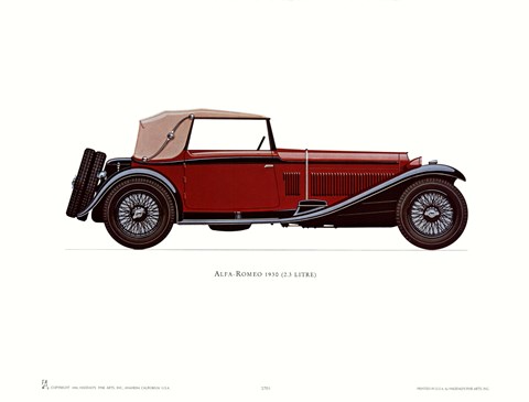 Framed Alfa Romeo 1930 Print