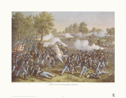 Framed Battle of Wilson&#39;s Creek Print