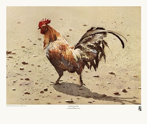 Framed Banty Rooster Print